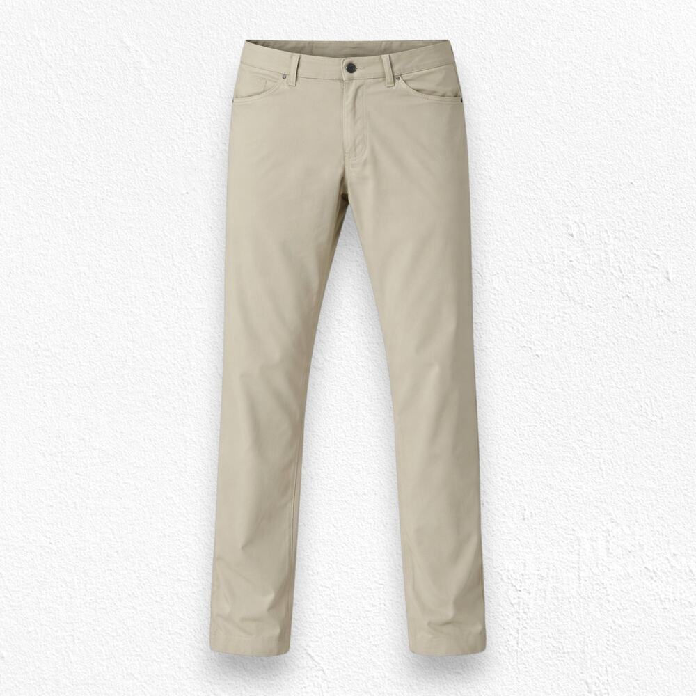 Lululemon ABC Slim Fit Pants Mens 32x30 Beige Khaki Warpstreme Tech Chino